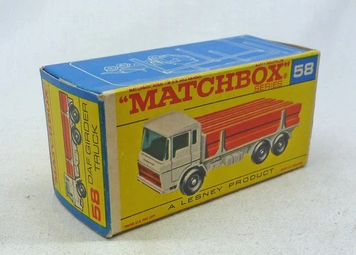 Lesney Matchbox Toys MB58c DAF Girder Truck ORIGINAL Empty F Type Box