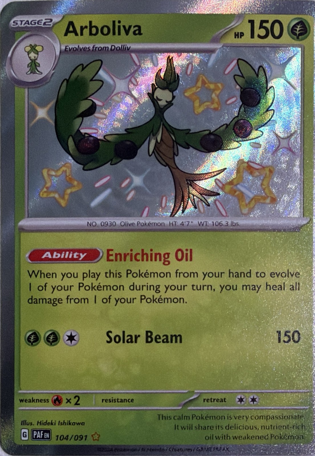Pokemon TCG Arboliva 104/091 Paldean Fates