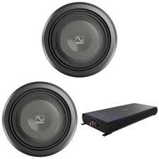 Wavtech THINPRO10-4 10” Professional Series Shallow 4 Ohm Subwoofer PAIR and ...