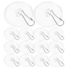  50 Pcs Clear Removable Hooks Ceiling Hanging Transparent Self-adhesive