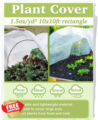 Walwe Plant Covers Freeze Protection, 10x10ft, Row Cover Fabric