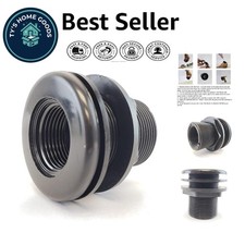 Compact 3/4-Inch PVC Bulkhead Fitting Perfect for Aquariums, Rain Barrels
