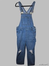 Wild Fable Women s distressed Overalls Size Medium Blue Denim Medium Wash Grunge