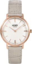 HENRY LONDON Unisex Watch REGENCY SUEDE HL34RGP-M-GY