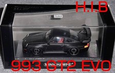 Kyosho Porsche 911 GT2 Evo 1/43 Matte Black HIB Rare 14Y+ JAPAN