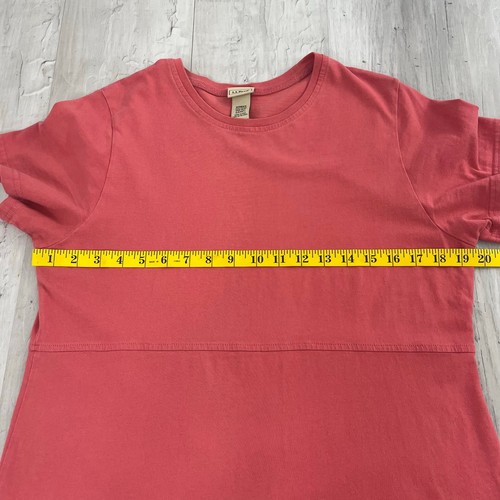 L.L. Bean Pink Short Sleeve Flawed Midi Flowy Cotton Chore Garden Yard Dress - Picture 8 of 10