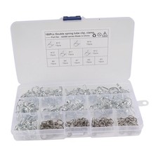 150pcs Doppeldraht Kraftstoffleitung Schlauch Federklemmen Sortiment Kit f&uuml;r