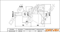 Dr!Ve+ Gelenksatz, Antriebswelle DP2110.10.1424 FüR Seat Skoda Vw