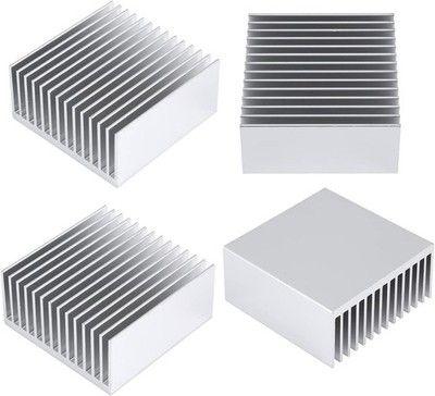 4PCS 50Mm Aluminum Heatsink 50X50X20Mm Heat Sink Kit for GPU CPU LED Chipset Coo