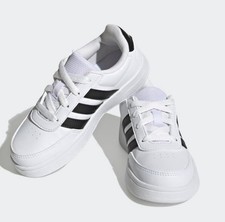 Adidas Breaknet 2.0 Youth Lace Up Tennis Shoes White/Black NEW US Size 4