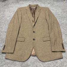 J Crew Ludlow Moon British Cloth Wool Yorkshire Tweed Herringbone Blazer Men 42L