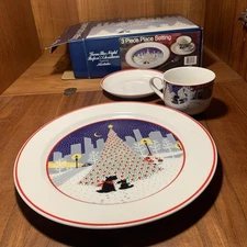 Twas The Night Before Christmas Noritake 3 Piece Place Setting Dinner Cup Saucer