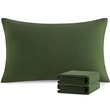 Standard Pillowcase Set - 2 Pack Brushed Standard 20" x 26" Olive Green