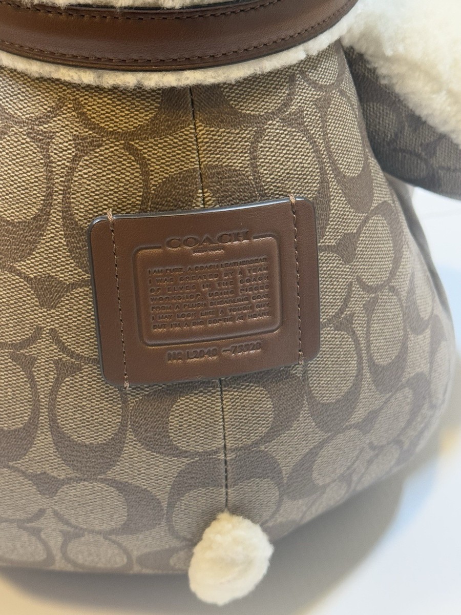 Coach Limited Edition Teddy Bear in Signature Canvas Leather Coach Limited Edition Teddy Bear in Signature Canvas Leather