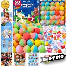 50 Pack Bath Bombs for Kids with Surprise Inside, Some Glow-in-The-Dark Toys,...