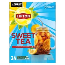 Lipton Iced Tea K-Cups, Southern Sweet Black Tea, 24 24 Count Pack of 1