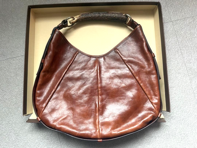 Yves Saint Laurent YSL Mombasa One Shoulder Bag Handbag Horn