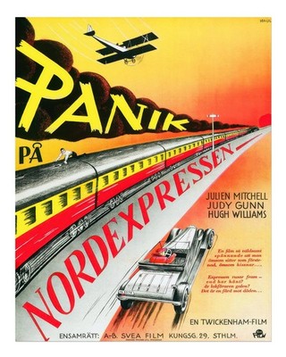 Vintage Filmposter Wandbild - Panik på Nordexpressen Premium Qualität