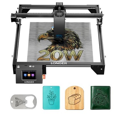 Longer RAY5 20W Laser Engraver Machine w/ 3.5'' Touch Screen for DIY Cutting Tool