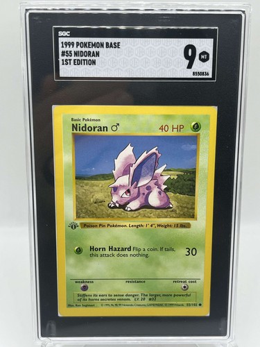 Nidoran ♂ (1st Edition) graded SGC 9 for sale on eBay