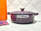 Le Creuset Risotto Pot 24cm 3.5Qt Fig Purple Japonaise Cast Iron Shallow NIB