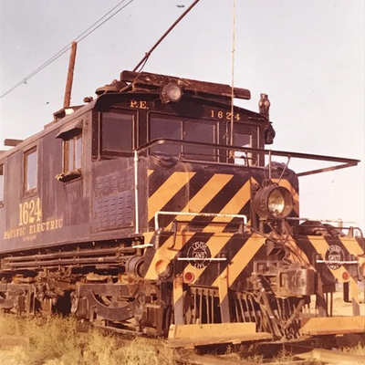 #ad #ad Pacific Electric Railway PE #1624 Steeple Cab Locomotive Perris CA 1970 Snapshot $11.99