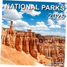 Calendar 2026 - Wall Calendar from December 2025 to 7" x 7" National Park-B