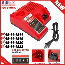 Battery Charger For Milwaukee For M18 18V 12V Dual Voltage 48-59-1812