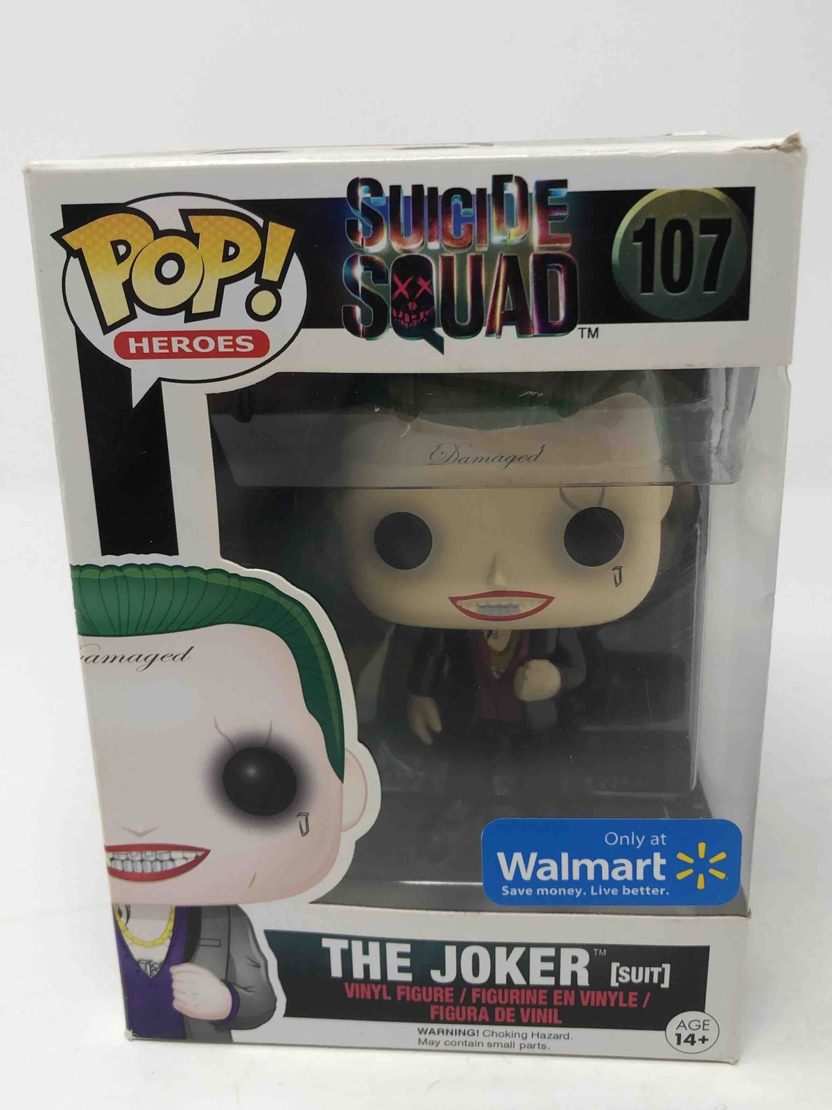 Funko Pop! Figura De Vinilo Heroes Dc Comics Suicide Squad The Joker #107 Dañada