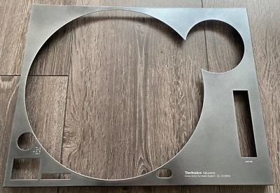 DECK-HEADZ Placa frontal gris metal pistola Technics SL-1210 MK2 con serigrafía **50% de descuento**