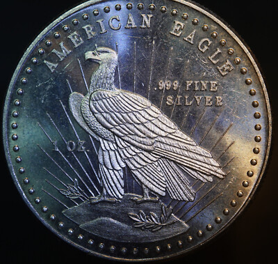 1981 World Wide Mint American Eagle 1oz 999 FINE Silver art bar