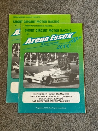 2 BriSCA F1 Programmes from Arena Essex 21/5/2000