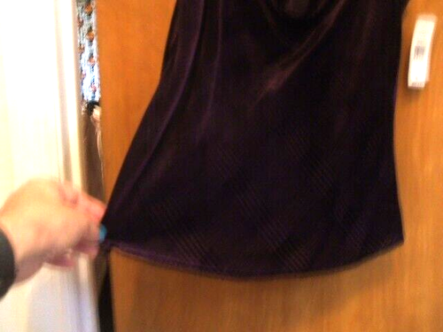 Ralph Lauren Purple Deep Amethyst Cowl Neck Blouse Top Velvet XL NWT Sleeveless - Picture 10 of 15