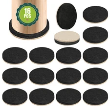 16pcs Furniture Felt Pads Moving Sliders Protectors Glide For Wood Floor Carpet