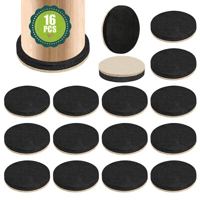REDTAGTOWN 16pcs Furniture Felt Pads Moving Sliders Protectors Glide For Wood Floor Carpet