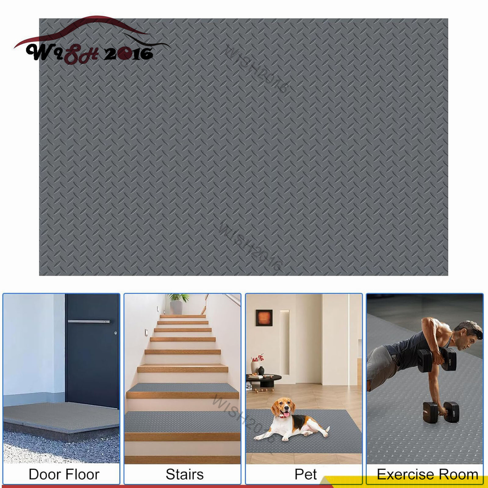 7.8X18FT Garage Floor Mat 2.8mm Thickness Rubber Garage Flooring Roll