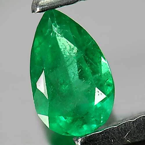 Green Emerald 0.30 Ct. Pear Shape 6.1 x 3.8 x 2.5 Mm. Natural Gemstone Unheated - Image 2 of 4