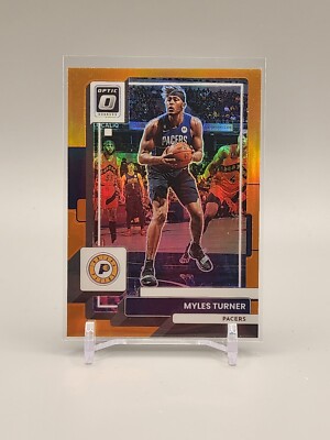 Myles Turner 2022-23 Donruss Optic #89 Orange Prizm #'d 42/199