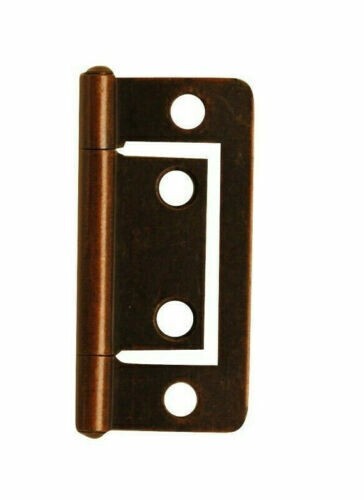 FLUSH DOOR HINGES Zinc Brass Antique 40,50,60,70mm Small Large Cabinet Cupboard - Picture 18 of 27