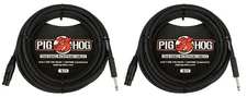 2 Pack PIG HOG PHM10Z HI-Z MIC CABLE, 10FT - New