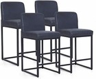 Bar Stools Set of 4 Counter Height Dining Chair PU Leather Indoor Pub Barstool