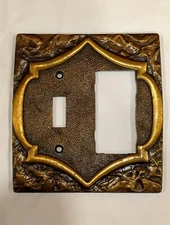 Vintage AMEROCK THE MONEREY COLLECTION ANTIQUE ENGLISH SWITCH/REC PLATE Cutout 