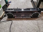 Vintage Black Sharp Boombox WQ 276 Stereo Radio Cassette Recorder Ghetto-Blaster