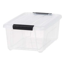13.5 Qt. Plastic Storage Bin with Lid, Stackable Storage Containers, Tote