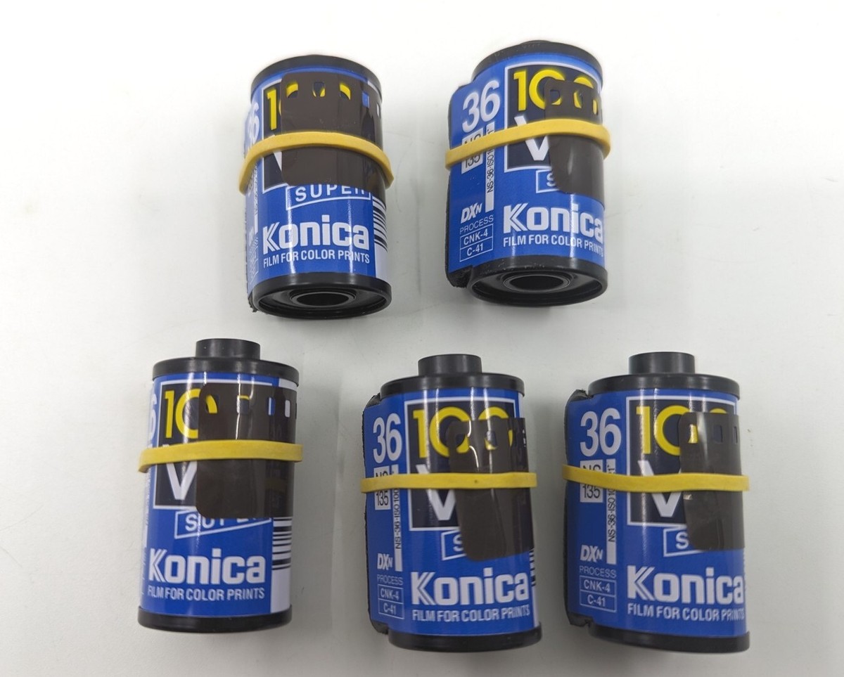 5 Rolls [NOS] Loose Konica VX100 Super 35mm Film, 36 Exposures