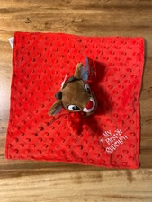 Rudolph Red Nosed Reindeer Lovey Rattle Security Blanket MY FIRST RUDOLPH 12x12