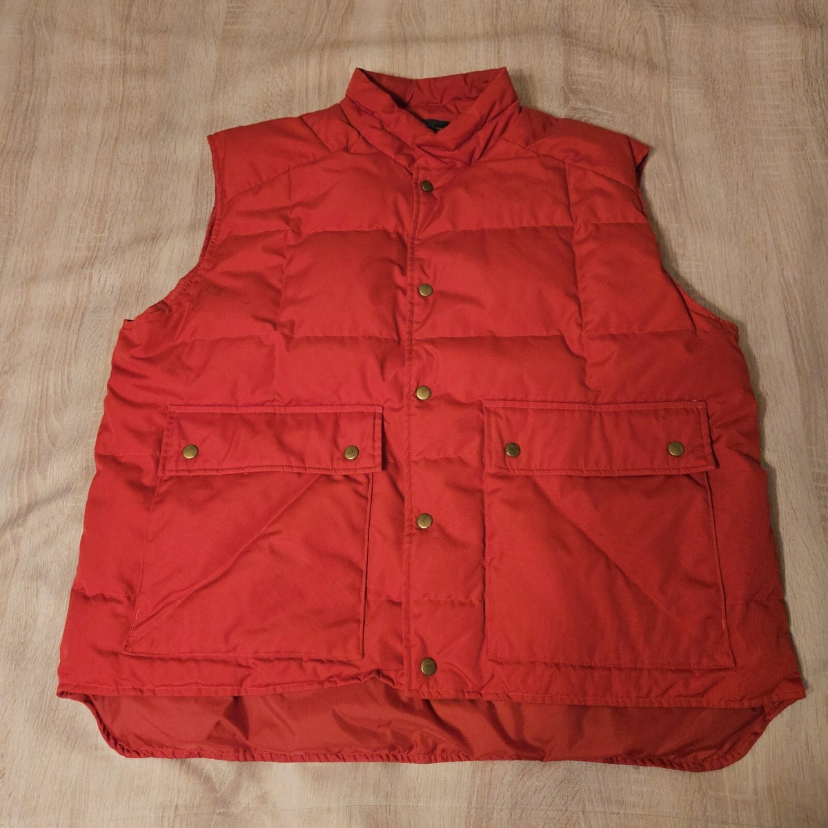 Vtg Black Sheep Inc. Down Puffer Snap & Zipper Vest Mens Size XL