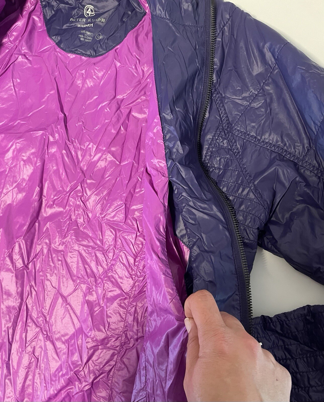 Peter Millar Jacket E4 Warmth Womens Large Purple… - image 11