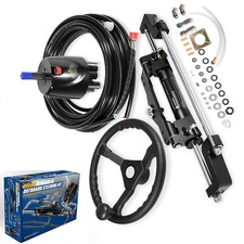 Complete 200HP Marine Hydraulic Steering Kit 26ft Hoses ForYamaha Honda Mercury