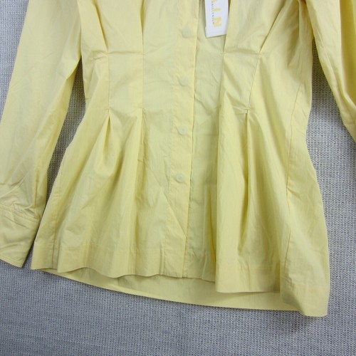 Remain Birger Christensen Shirt Top Womens 38 Yellow Charlotte Long Sleeve NEW - 第 4/20 張圖片
